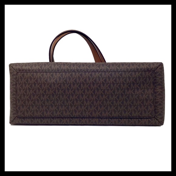 MICHAEL KORS Large Logo Shoulder Bag Color: Brown MK Logo - Picture 8 of 10